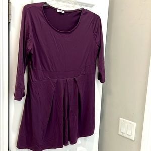 La Clef Maternity Womens 3/4 Sleeve round neck Top